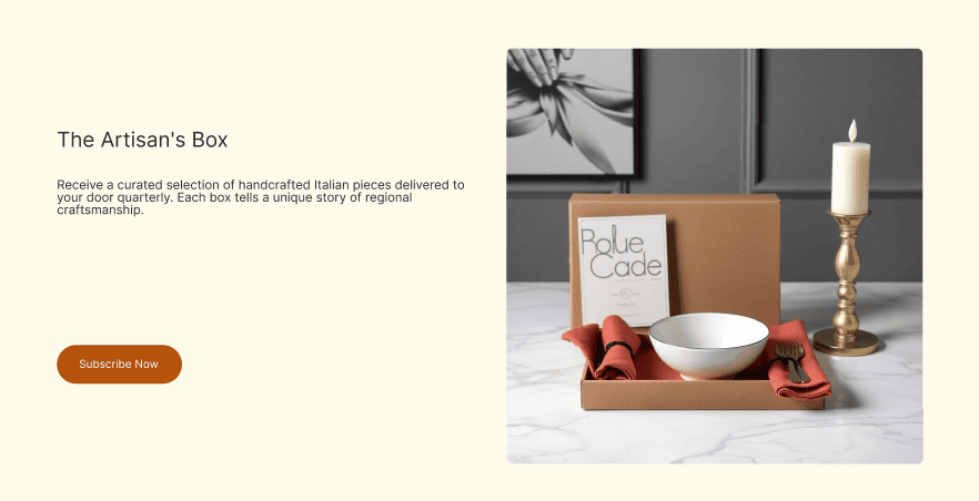 Artisan profile page design