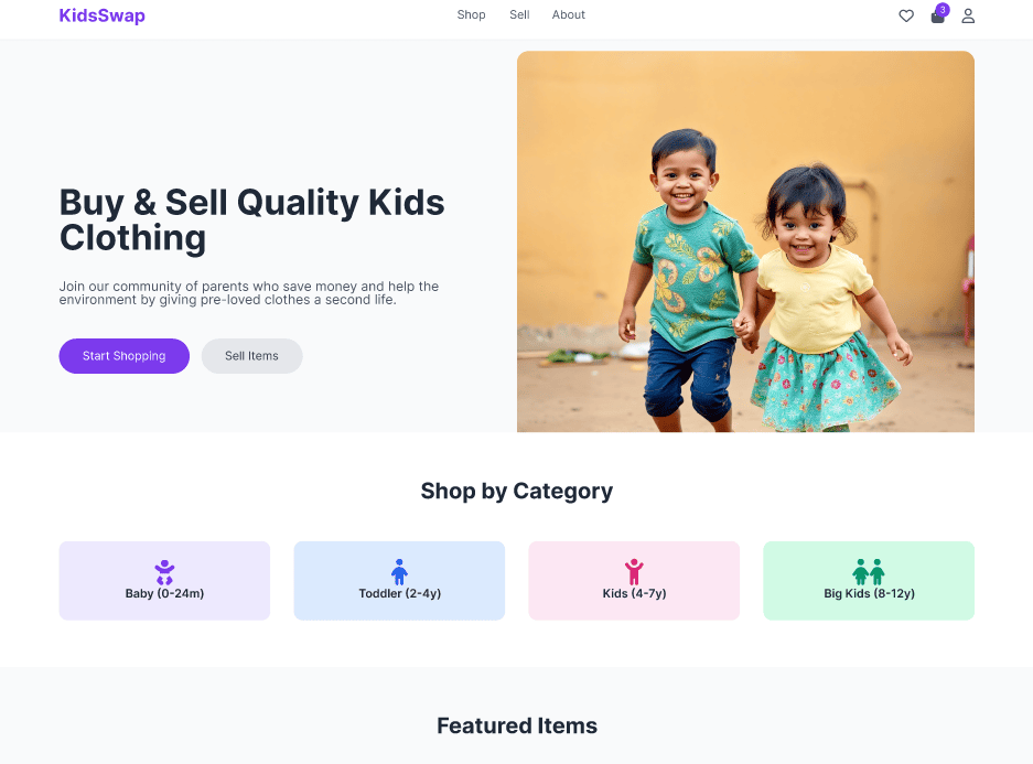 e-commerce desktop screens